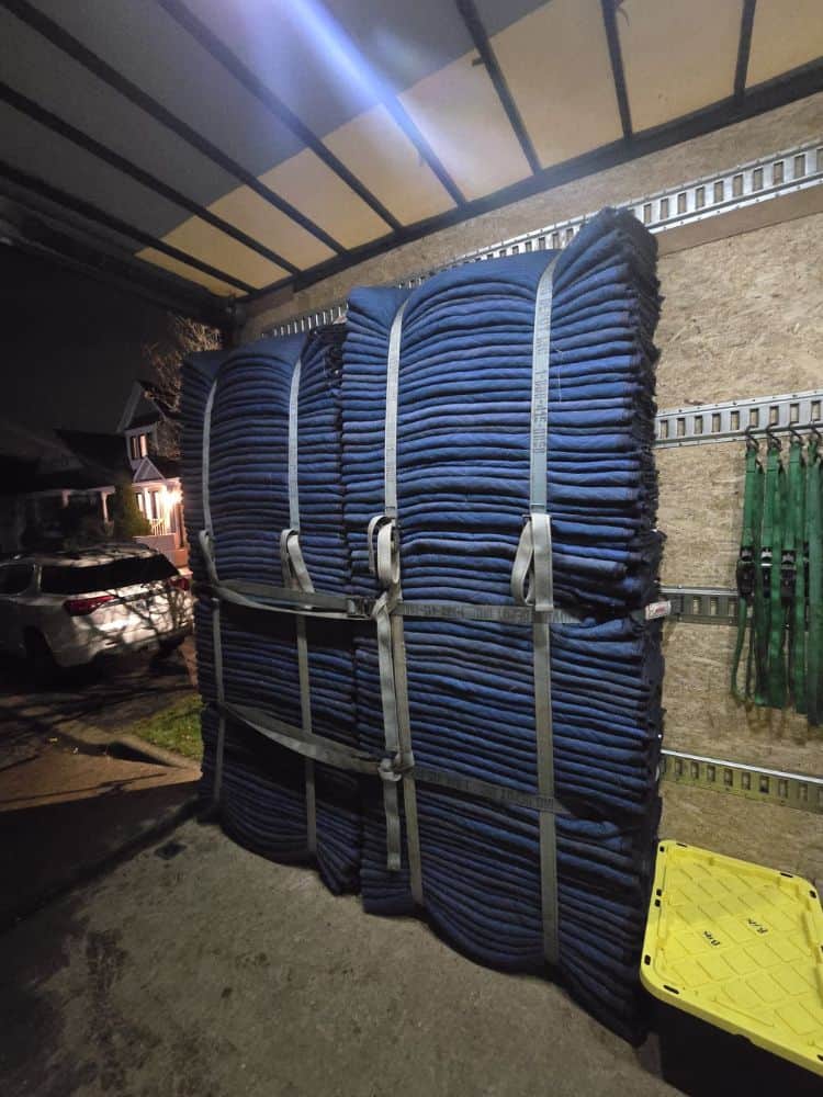High-quality blue hoses packed for home or commercial property management.